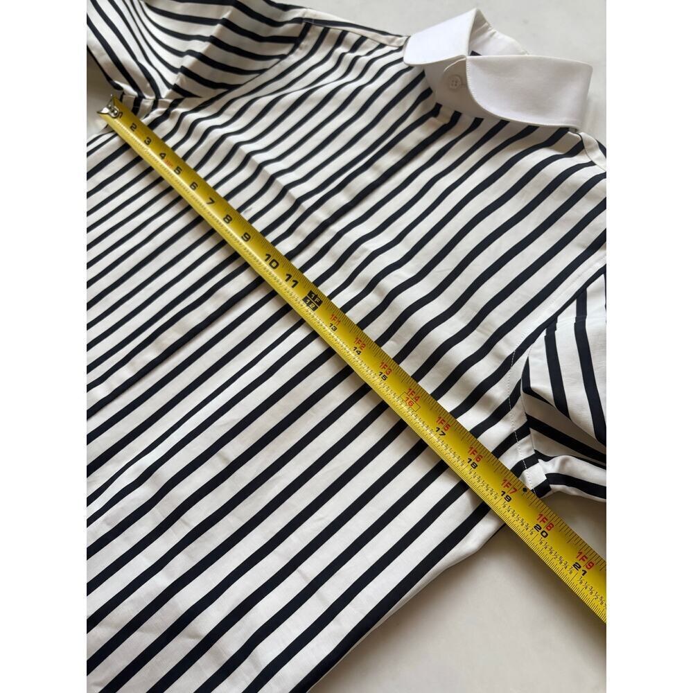 Ralph Lauren Collection Striped Mini Shirt Dress Runway Black White Collared 6 - Picture 13 of 16